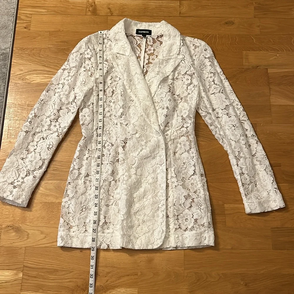 NWOT Express Double Breasted Lace Blazer
